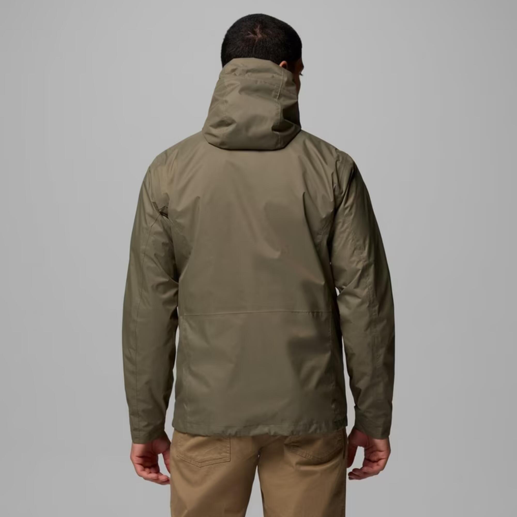 Wasserdichte Jacke mit Kapuze Columbia für Männer Stone Green 4/9