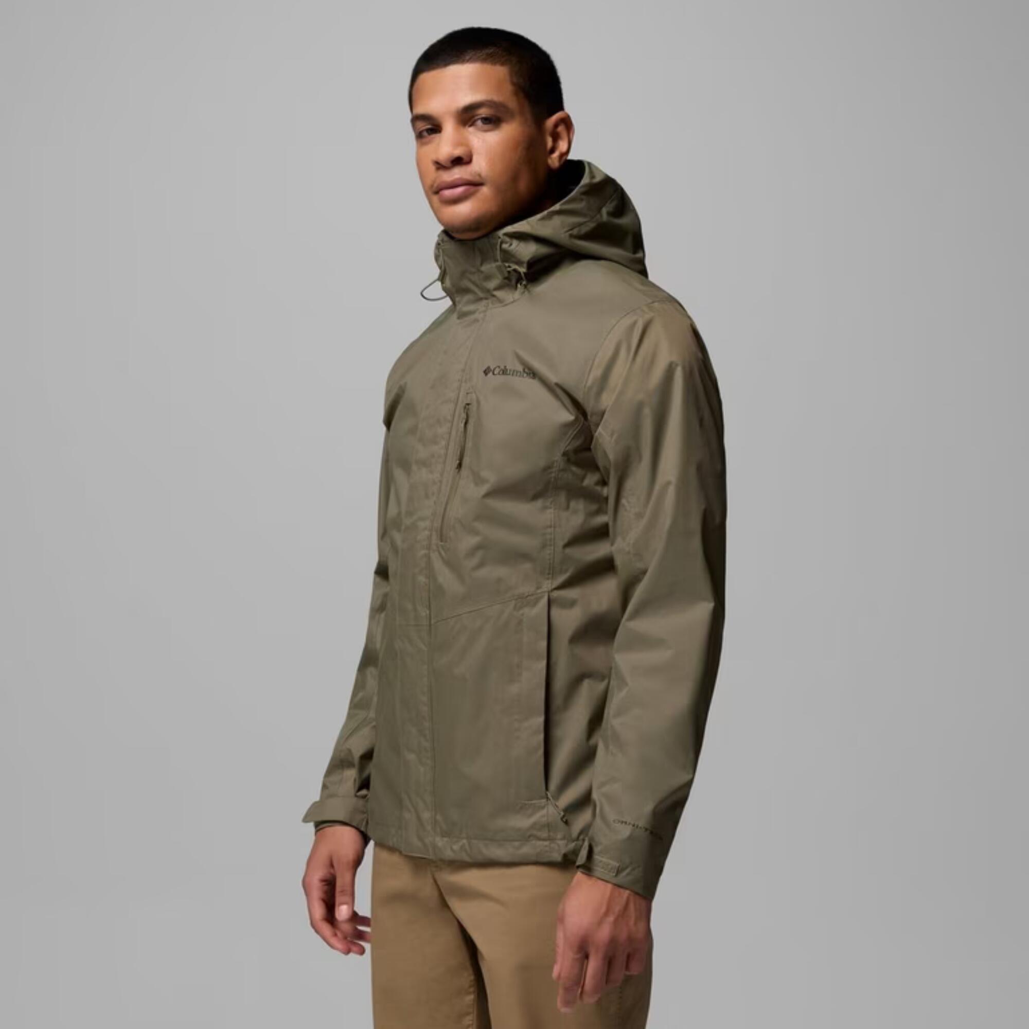 Wasserdichte Jacke mit Kapuze Columbia für Männer Stone Green 2/9
