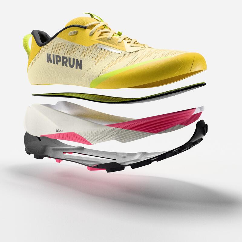 Încălțăminte de alergare trail Kiprun Kipsummit galben bărbați