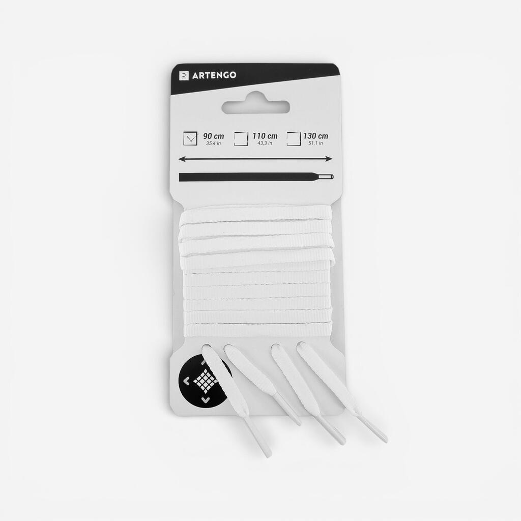 Πλακέ κορδόνια παπουτσιών - Λευκό