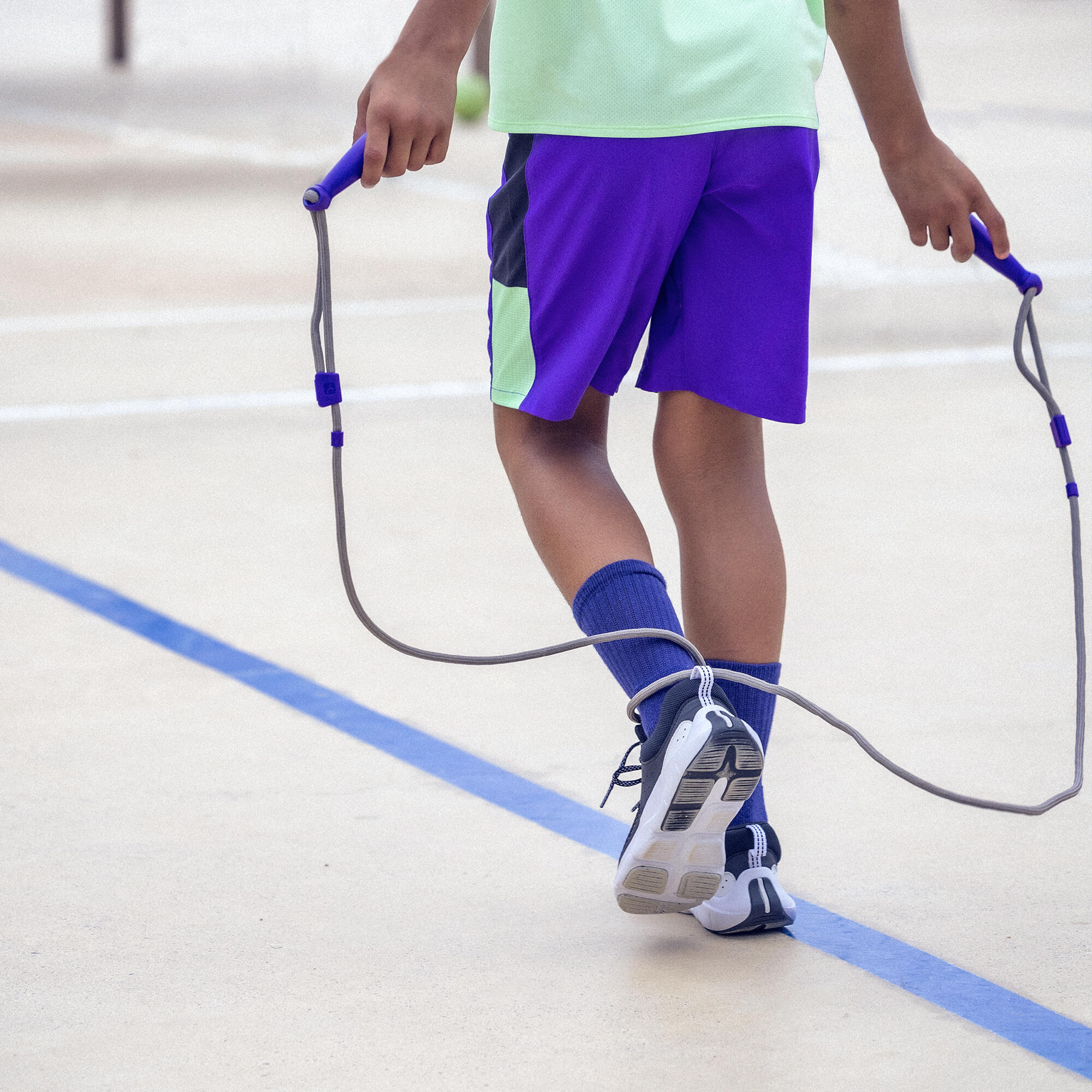 Corde à sauter réglable enfant – 500 violet 7/7