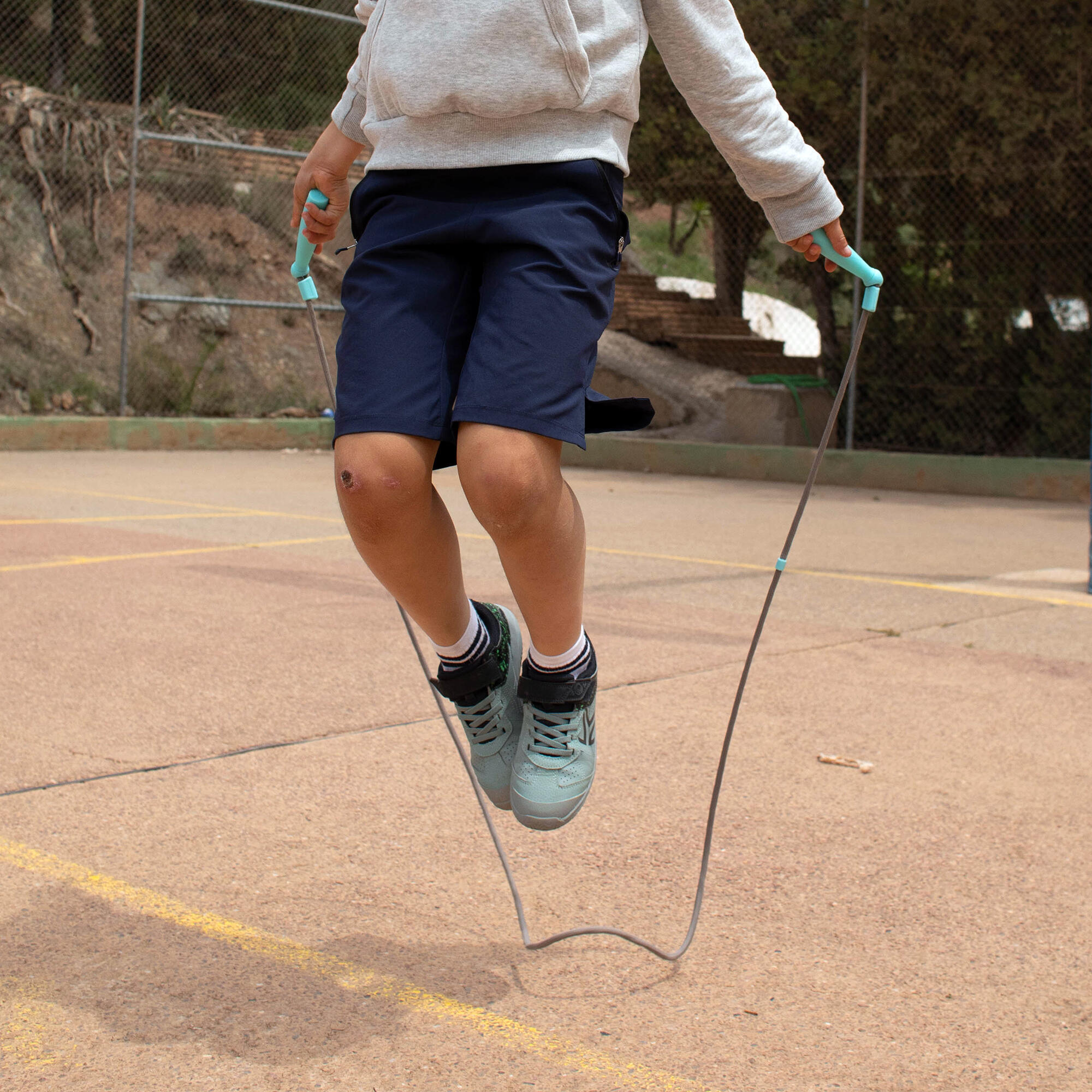 Corde à sauter réglable enfant – 500 bleu 5/10