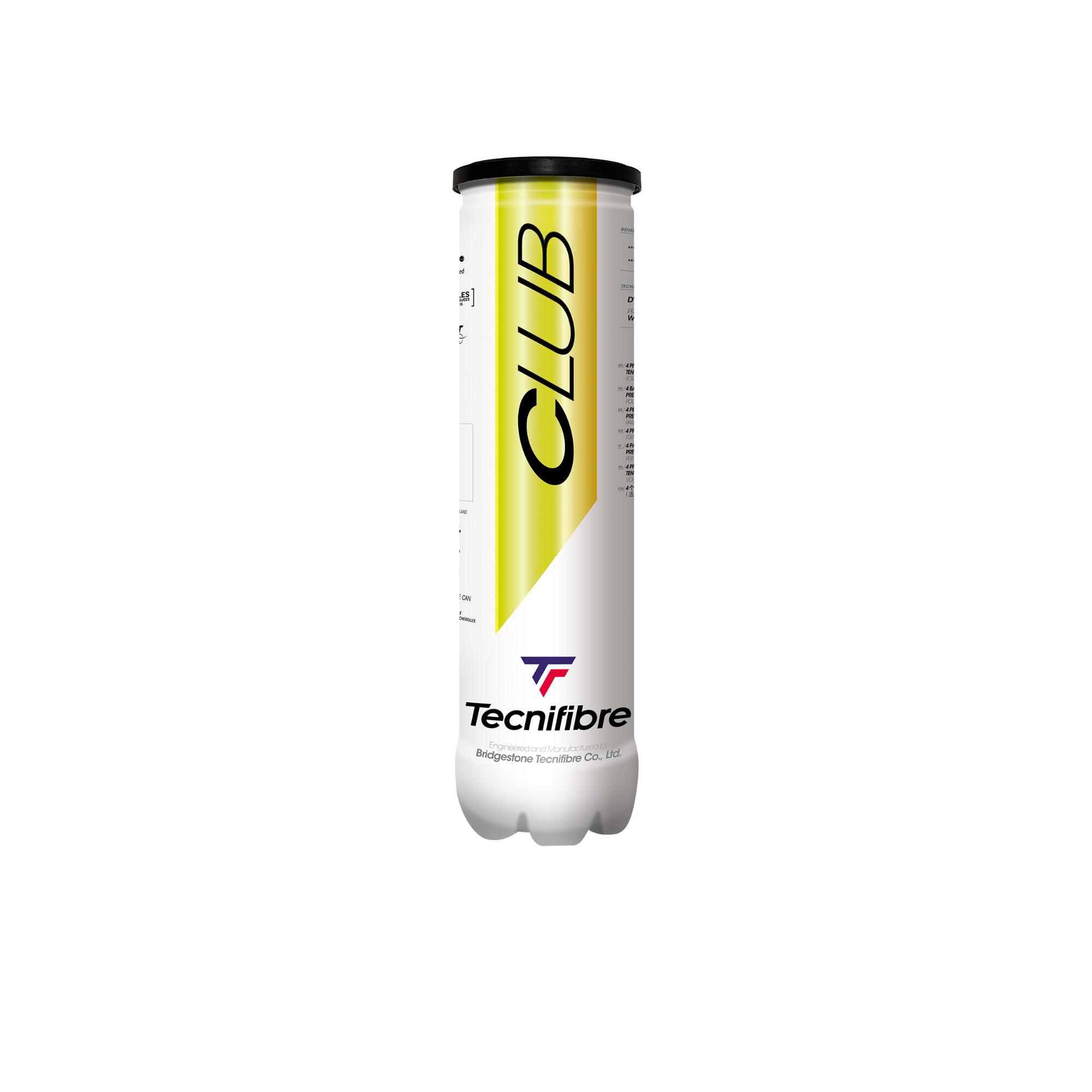 BALLE DE TENNIS x 4 TECNIFIBRE CLUB 1/2