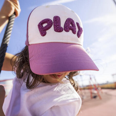 Кепка дитяча спортивна універсальна біла/рожева