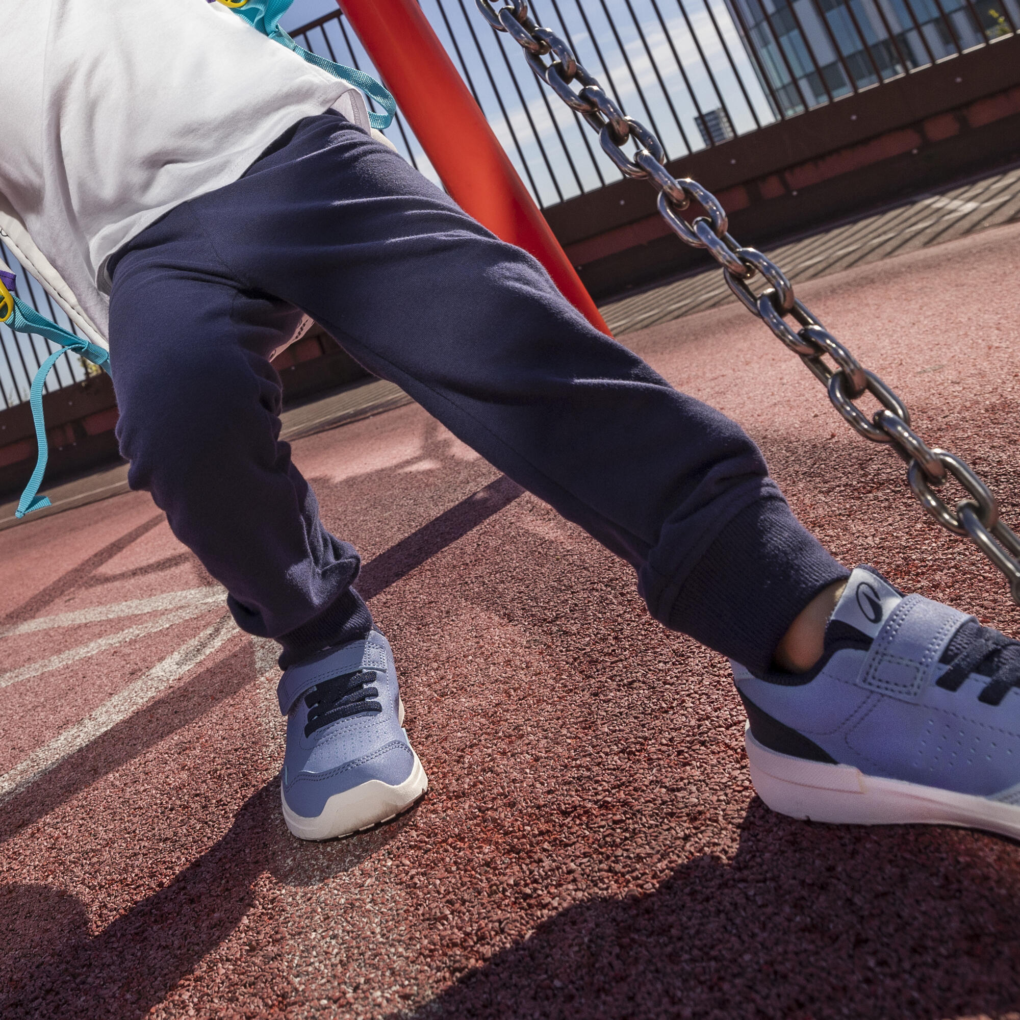Pantalon coupe classique enfant - basique bleu 6/9