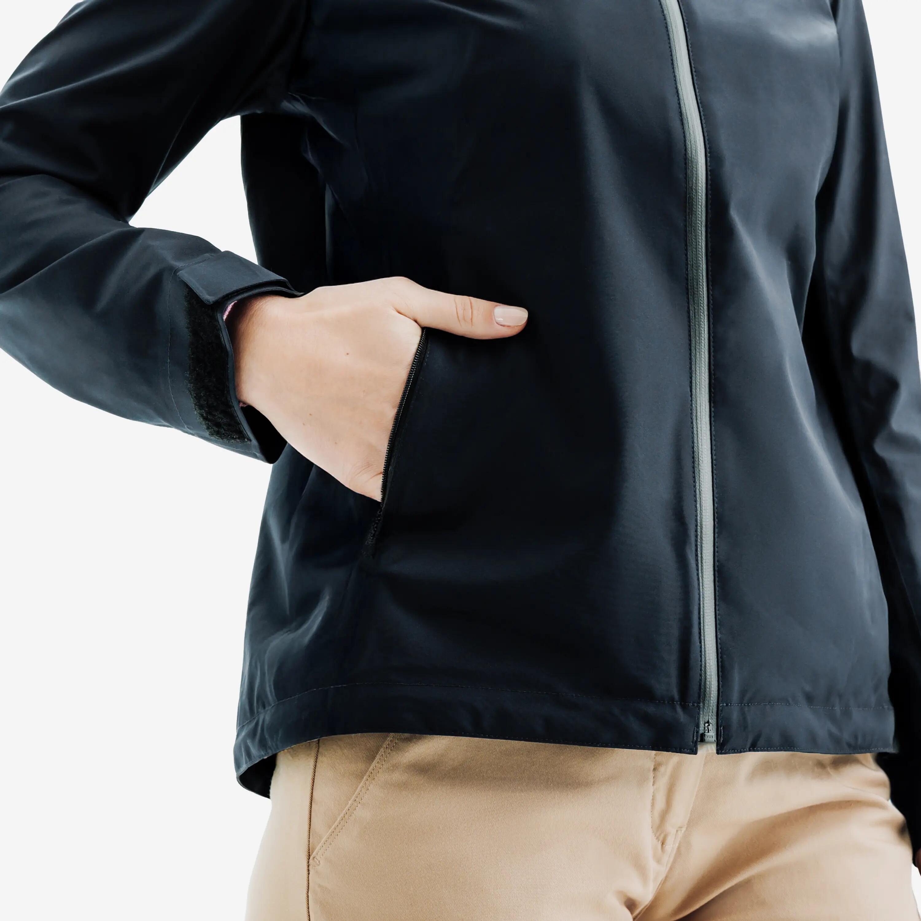 Veste de pluie de golf imperméable Femme, RW500 bleu 8/9