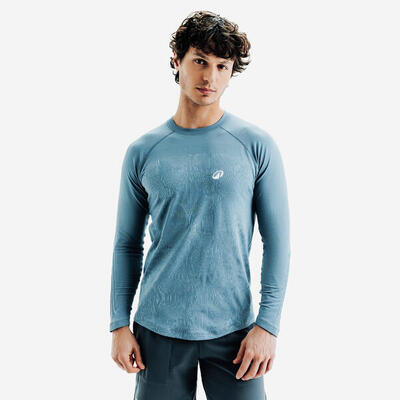T-shirt termica tennis uomo THERMIC blu