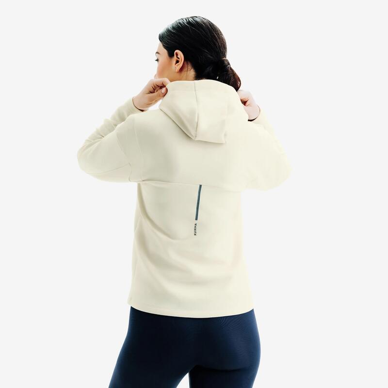 Kadın Kapüşonlu Tenis Sweatshirtü - Beyaz