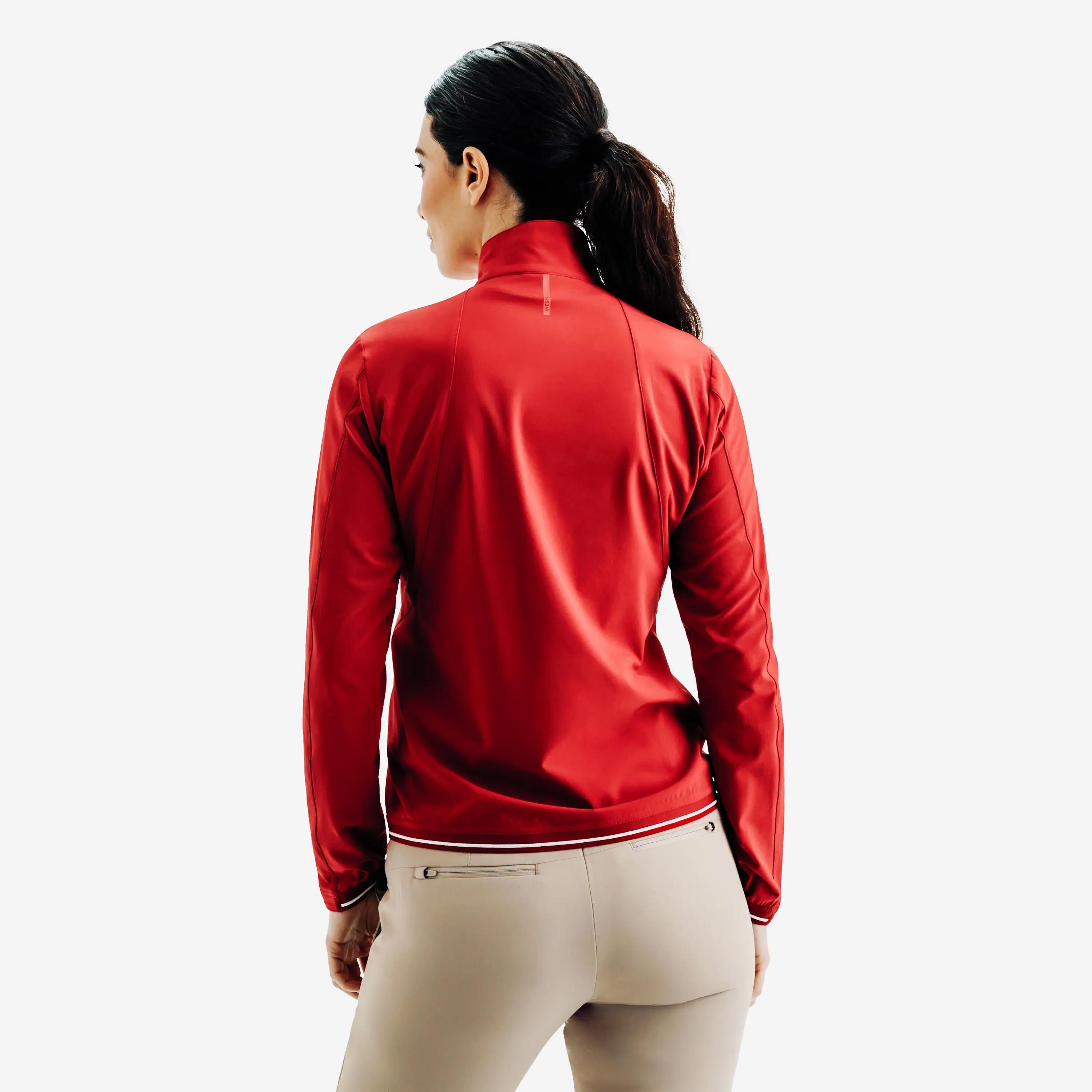 Chaqueta cortavientos de golf repelente al agua Mujer, RW500 rojo 4/8