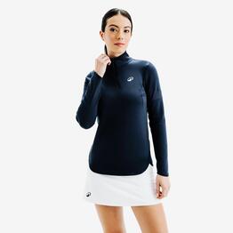 T-shirt tennis manches longues thermique femme, TH 900 bleu