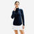 T-shirt tennis manches longues thermique femme, TH 900 bleu