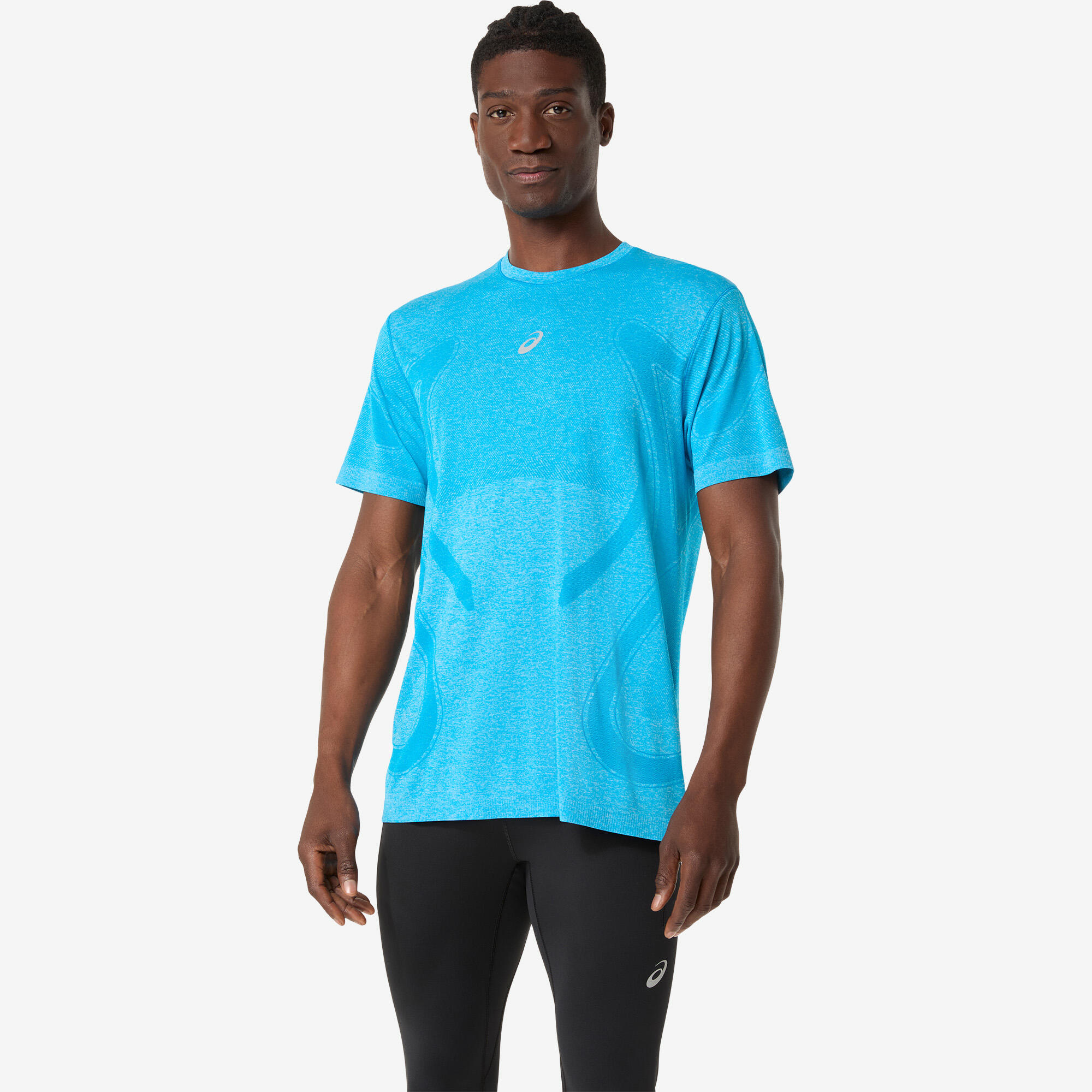 T-shirt seamless homme, Asics bleu