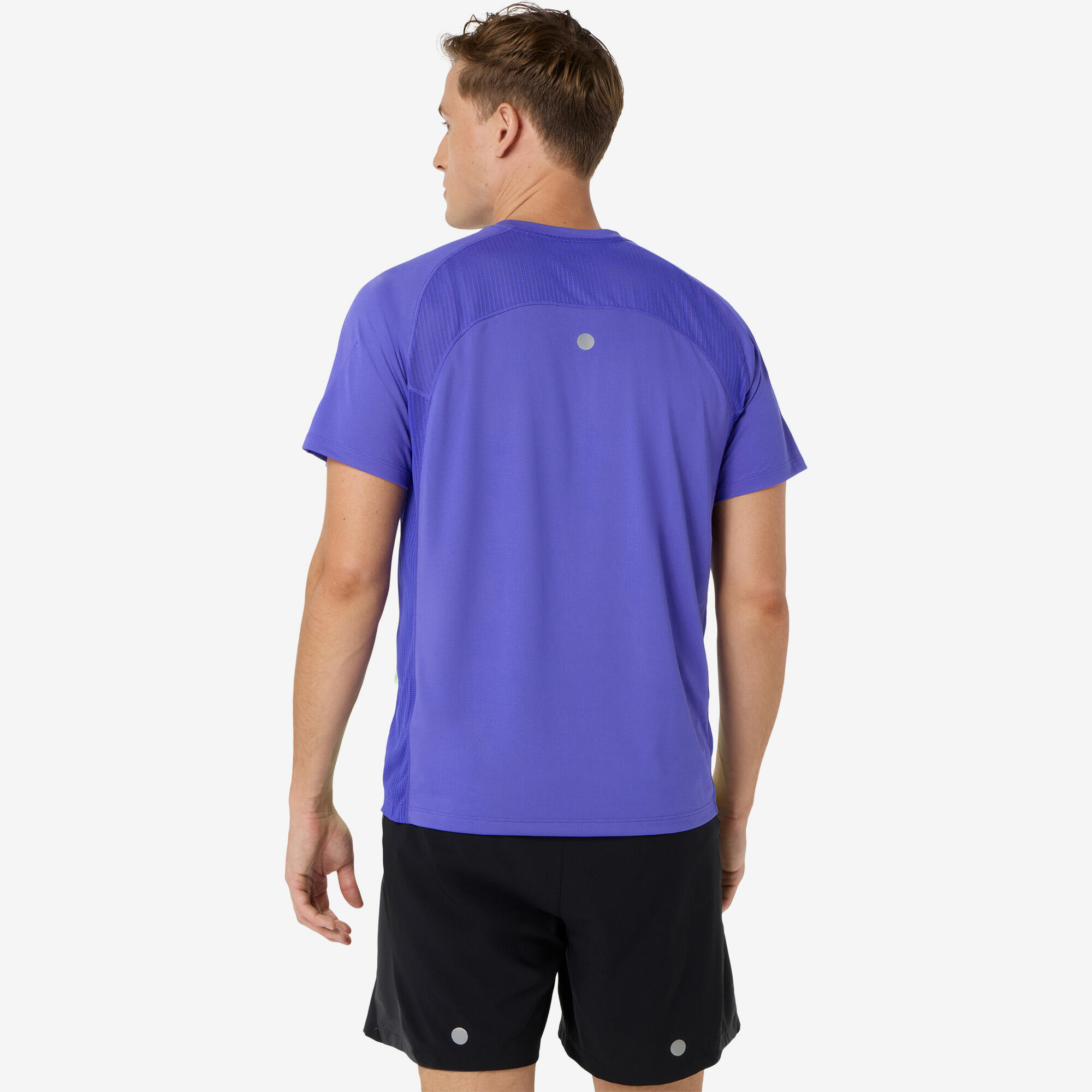 Tee-shirt de running homme, Asics Fade vert et violet ASICS | Decathlon