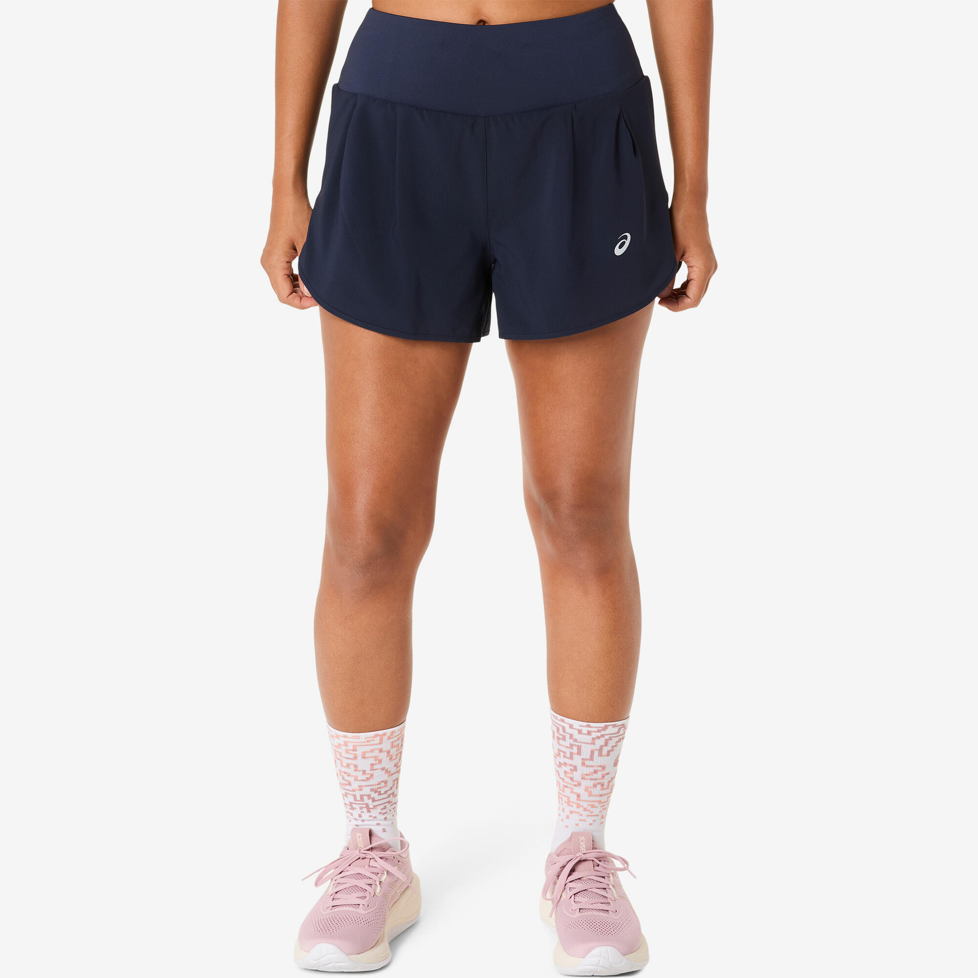 Short de running femme, Asics bleu