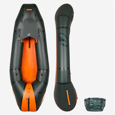 Opblaasbare 1-persoons packraft 500 tpu rivier rits waterdicht pr500