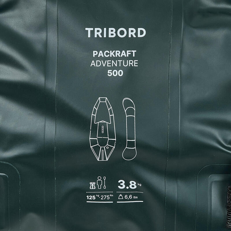 Caiac gonflabil Packraft 500 TPU râu 1 loc PR500 fermoar etanș
