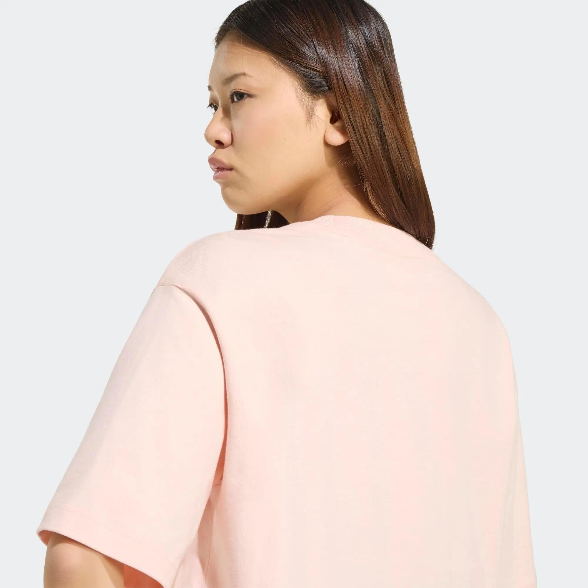 Camiseta manga corta sportswear para Mujer Adidas Essentials - Rosado pastel 4/5