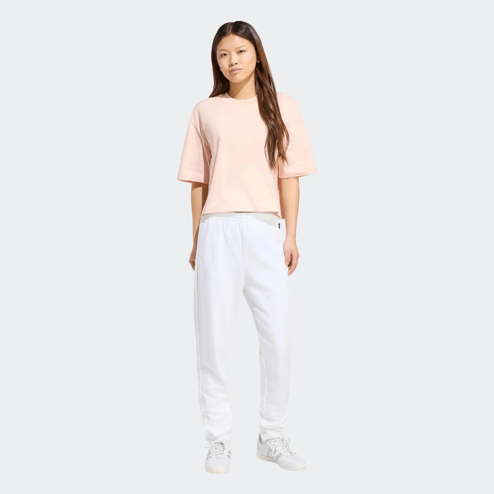 Camiseta manga corta sportswear para Mujer Adidas Essentials - Rosado pastel 5/5