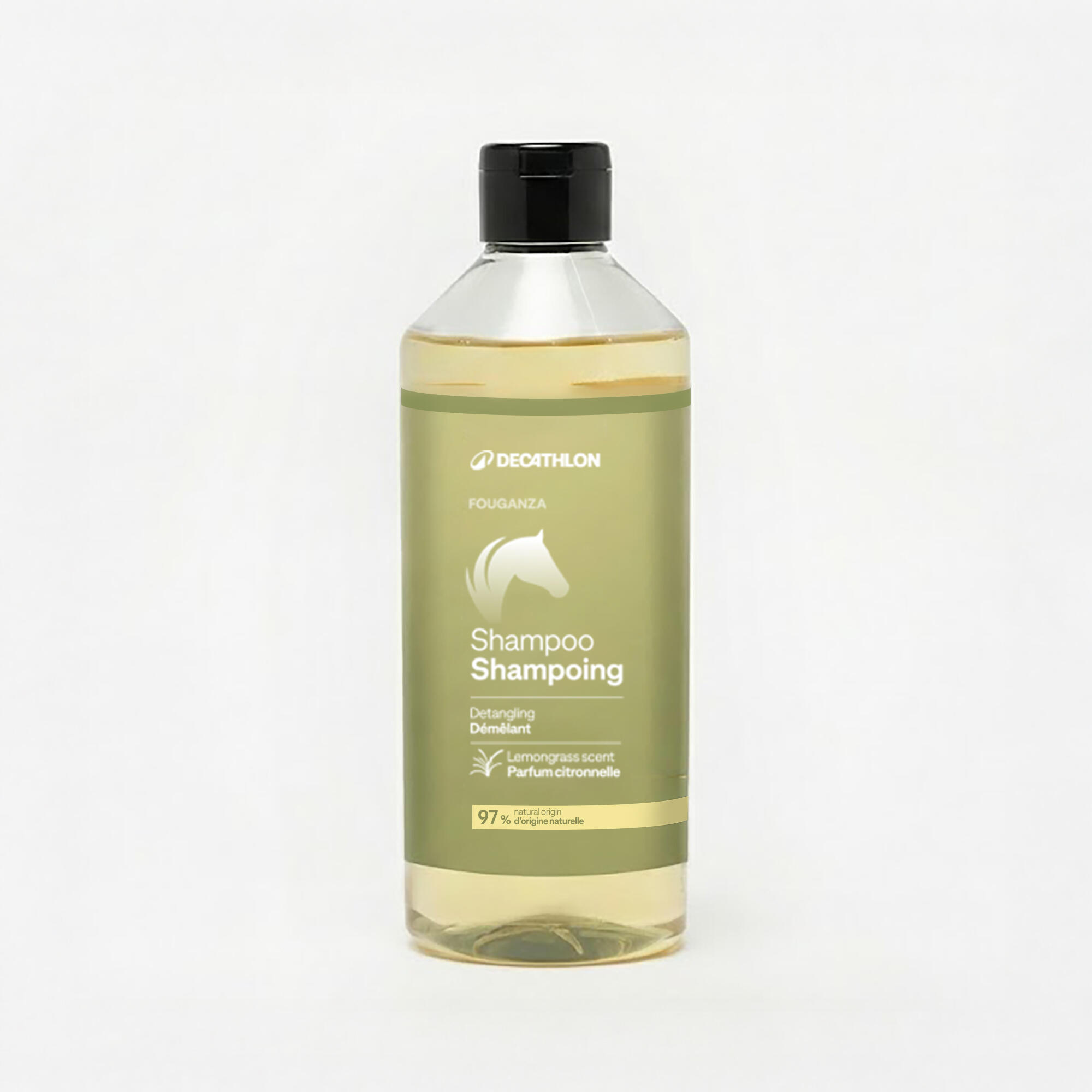 Shampoing démêlant citronnelle pour cheval et poney 500 ml - FOUGANZA