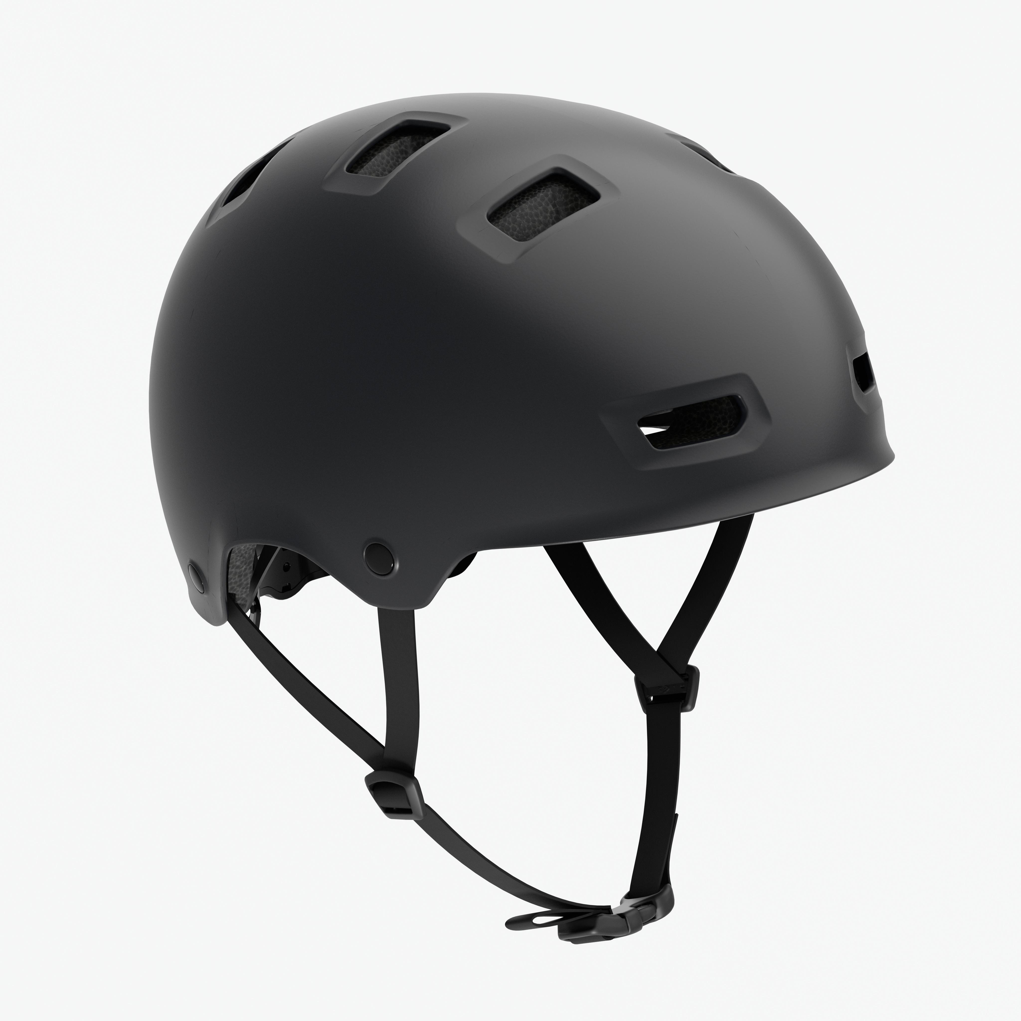 Decathlon UK BTWIN Children's Round Bicycle Helmet 47-59 cm - Move 100 - Black | FREE Click & Collect at Stores and Asda. 365 Days return available.