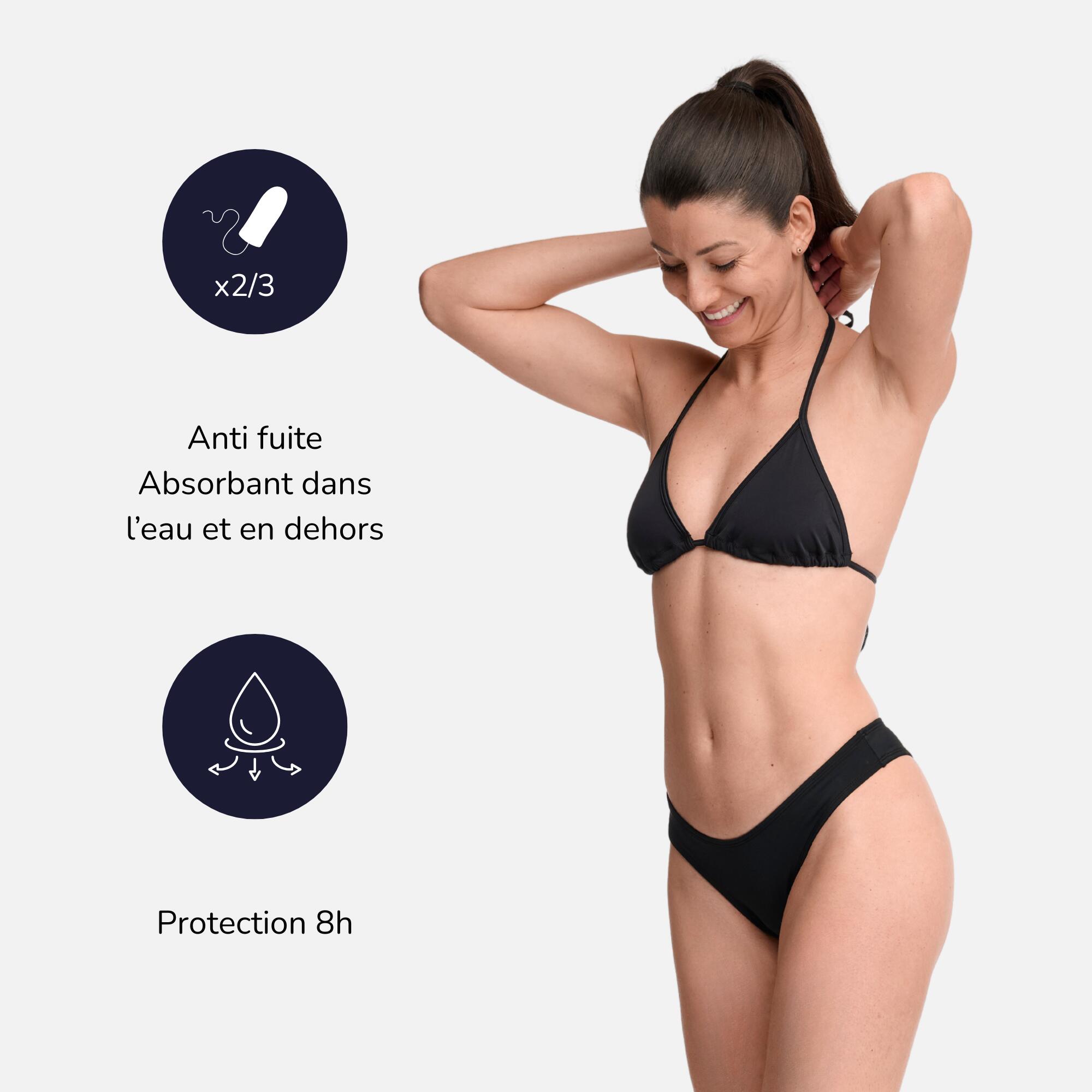 Maillot de bain Tanga menstruel Anti-fuite - Flux Moyen - SORIO Swim Essential 4/5