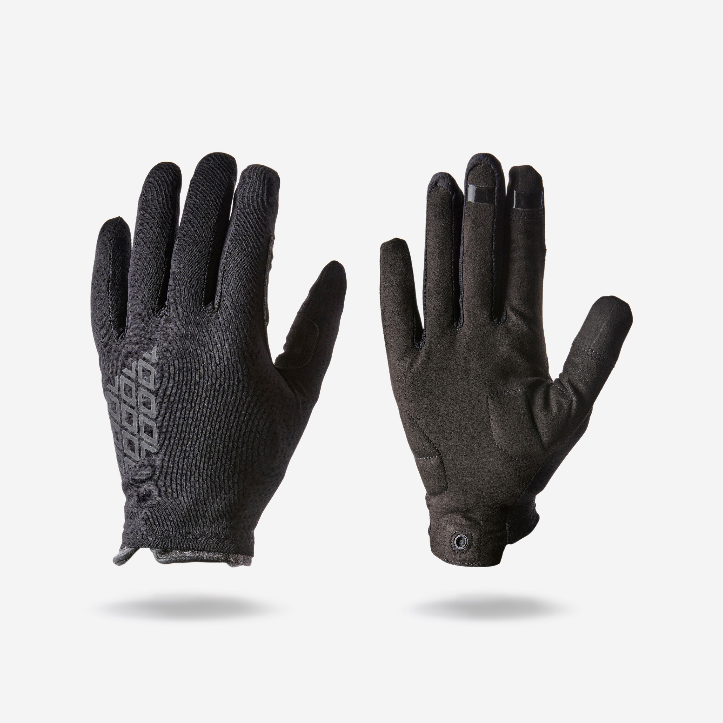100 Breathable Mountain Bike Gloves-Black