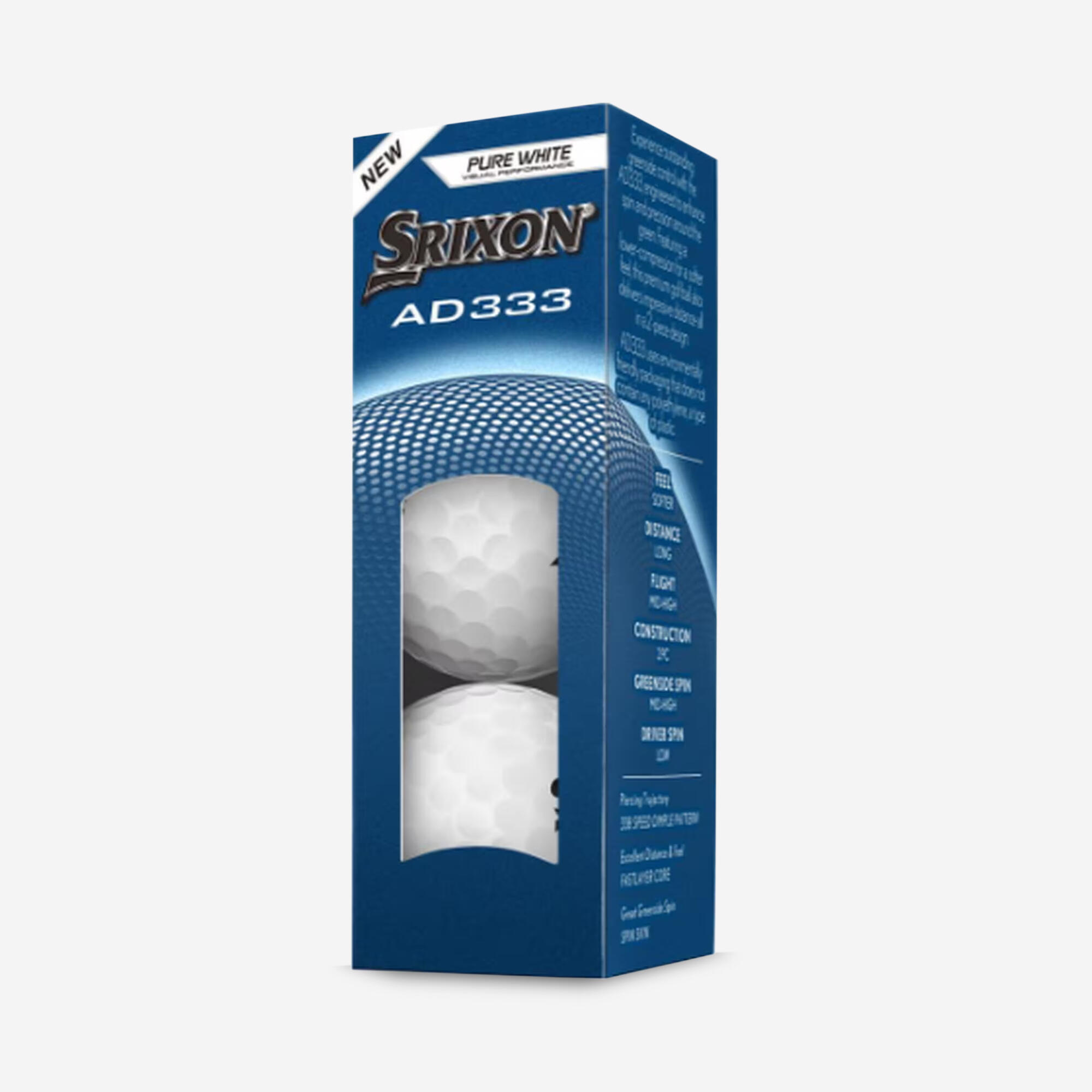 Balles de golf x12, AD333 blanc 3/3