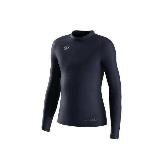 Sous-maillot de foot thermique manches longues, Junior, Keepdry Club marine