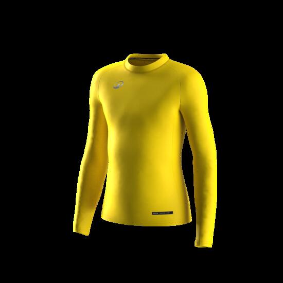 Sous-maillot de foot thermique manches longues, Junior mixte, Keepdry Club jaune