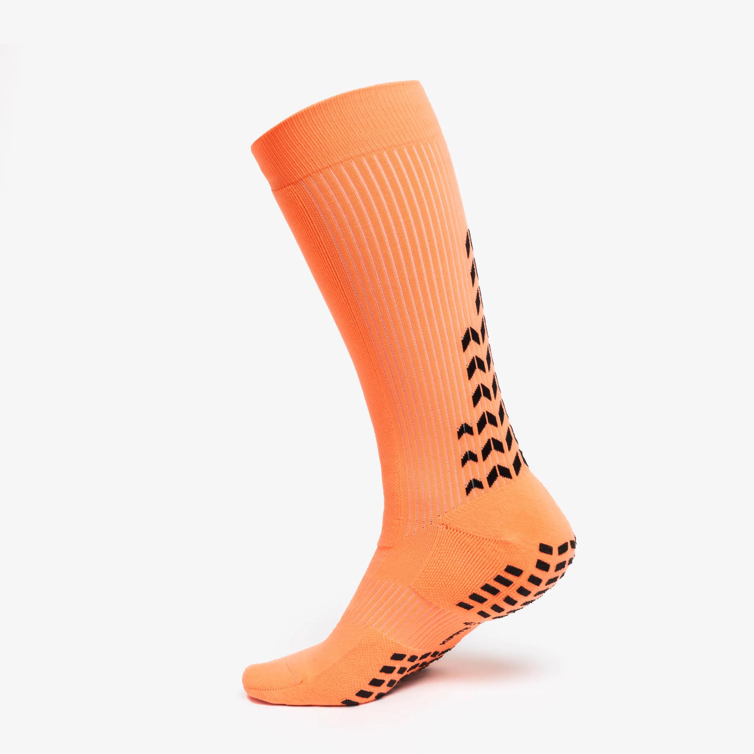 Adult Non-Slip Mid Football Socks Viralto II - Orange -  4