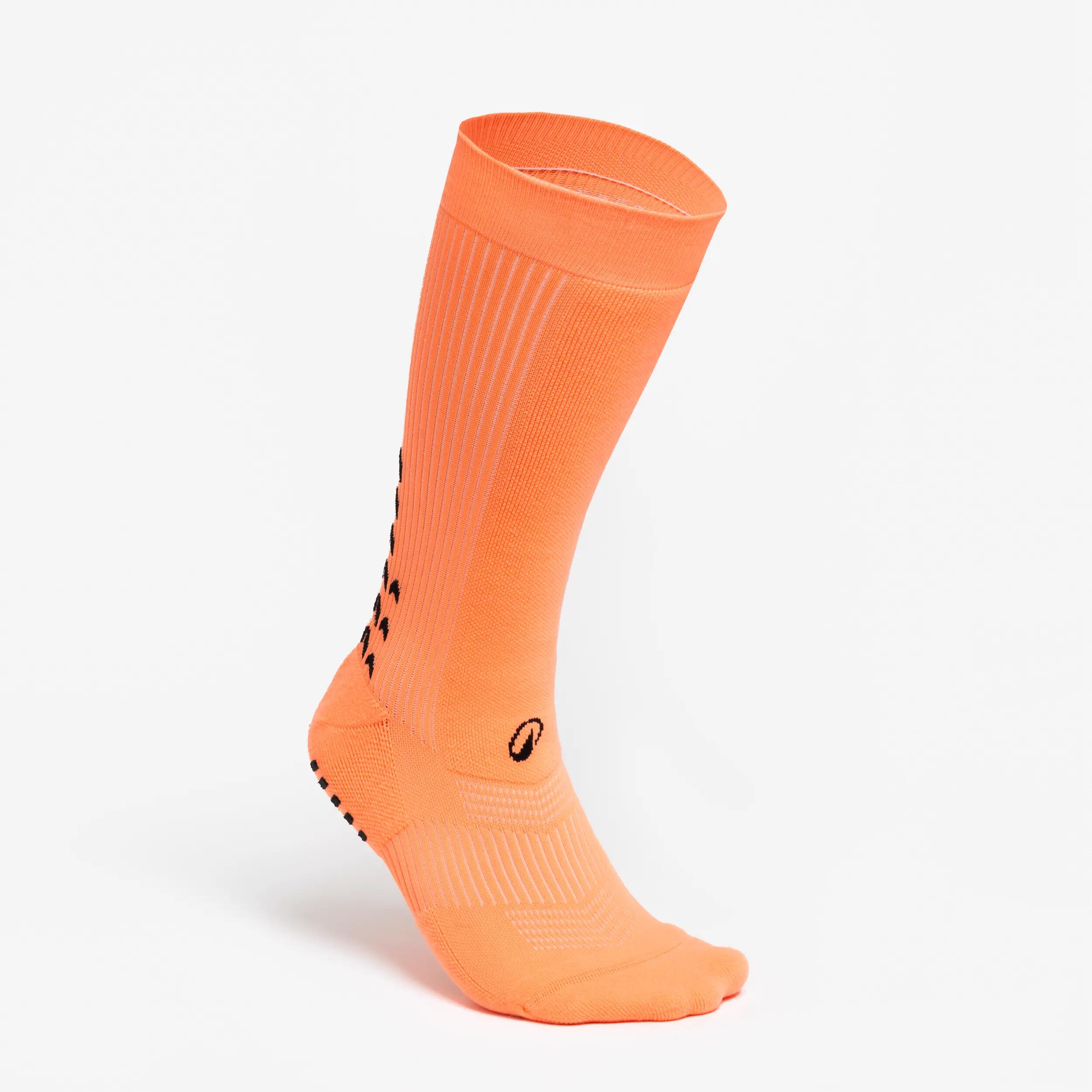 Adult Non-Slip Mid Football Socks Viralto II - Orange -  1