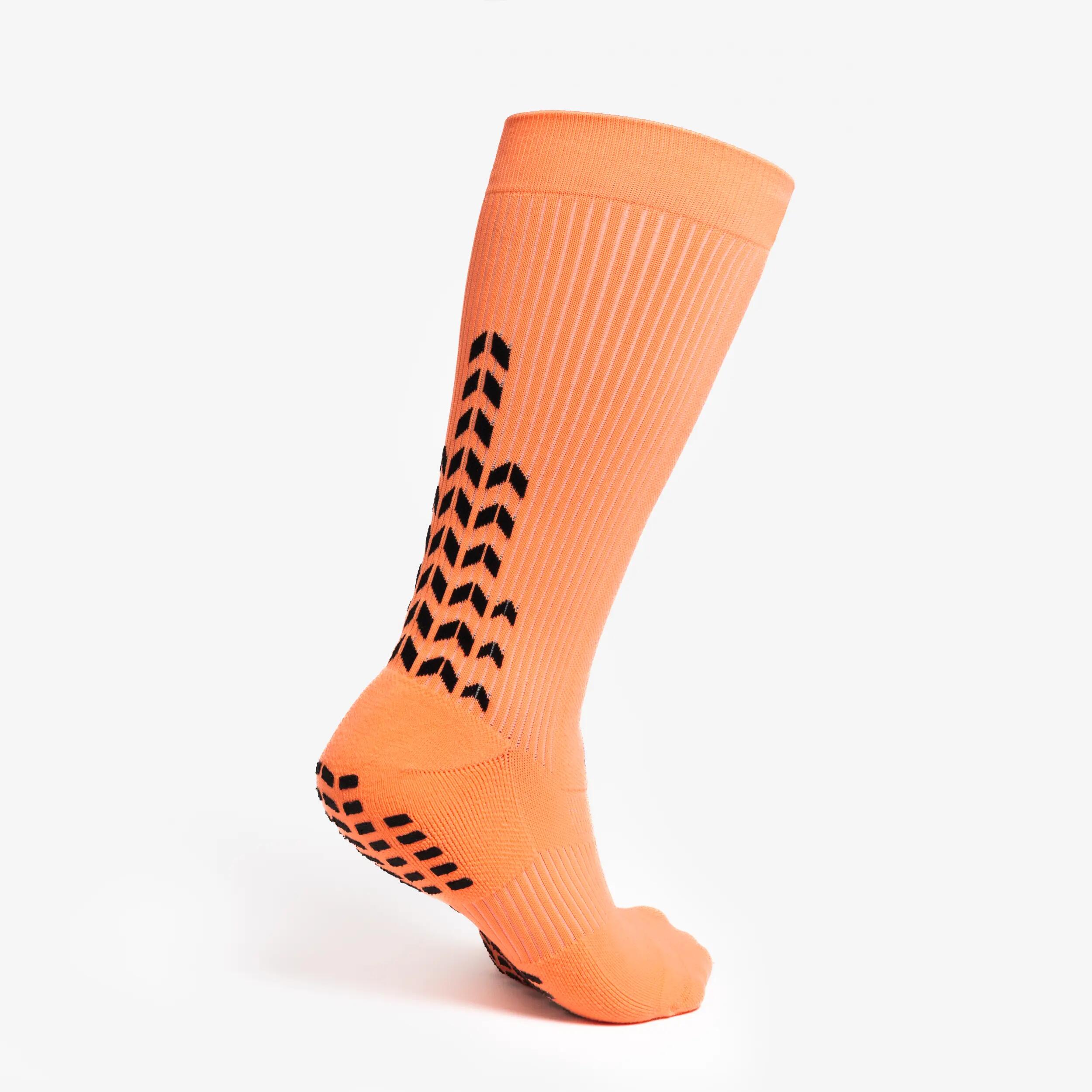 Adult Non-Slip Mid Football Socks Viralto II - Orange -  2