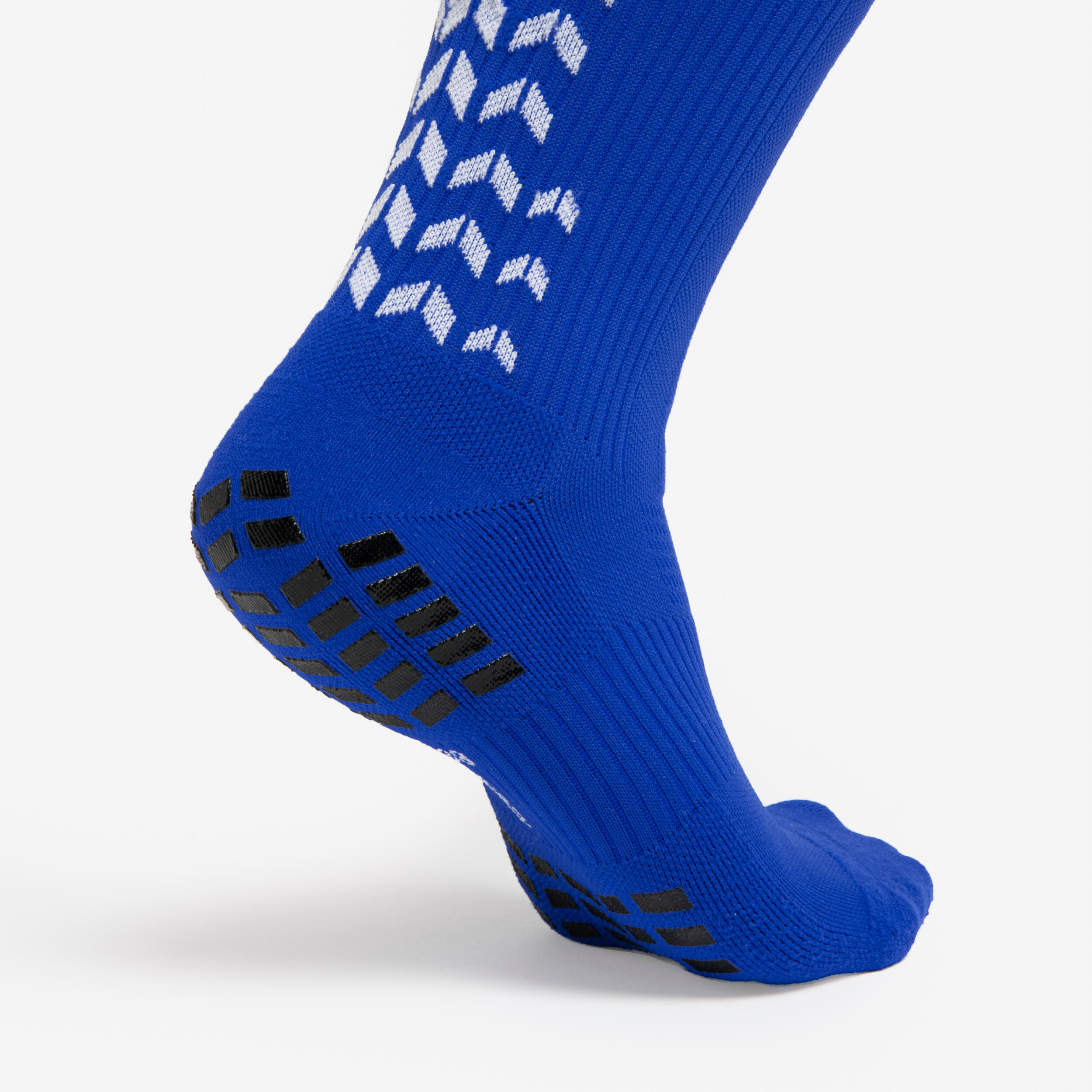 Calzettoni calcio adulto VIRALTO II MID semialte antiscivolo blu 3/5