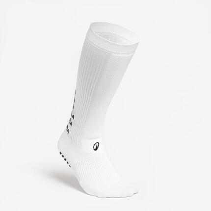 Chaussettes de foot mi-hautes anti-dérapantes adulte, Viralto II Mid Bleue
