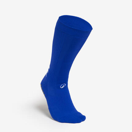 Chaussettes de foot mi-hautes anti-dérapantes adulte, Viralto II Mid Bleue