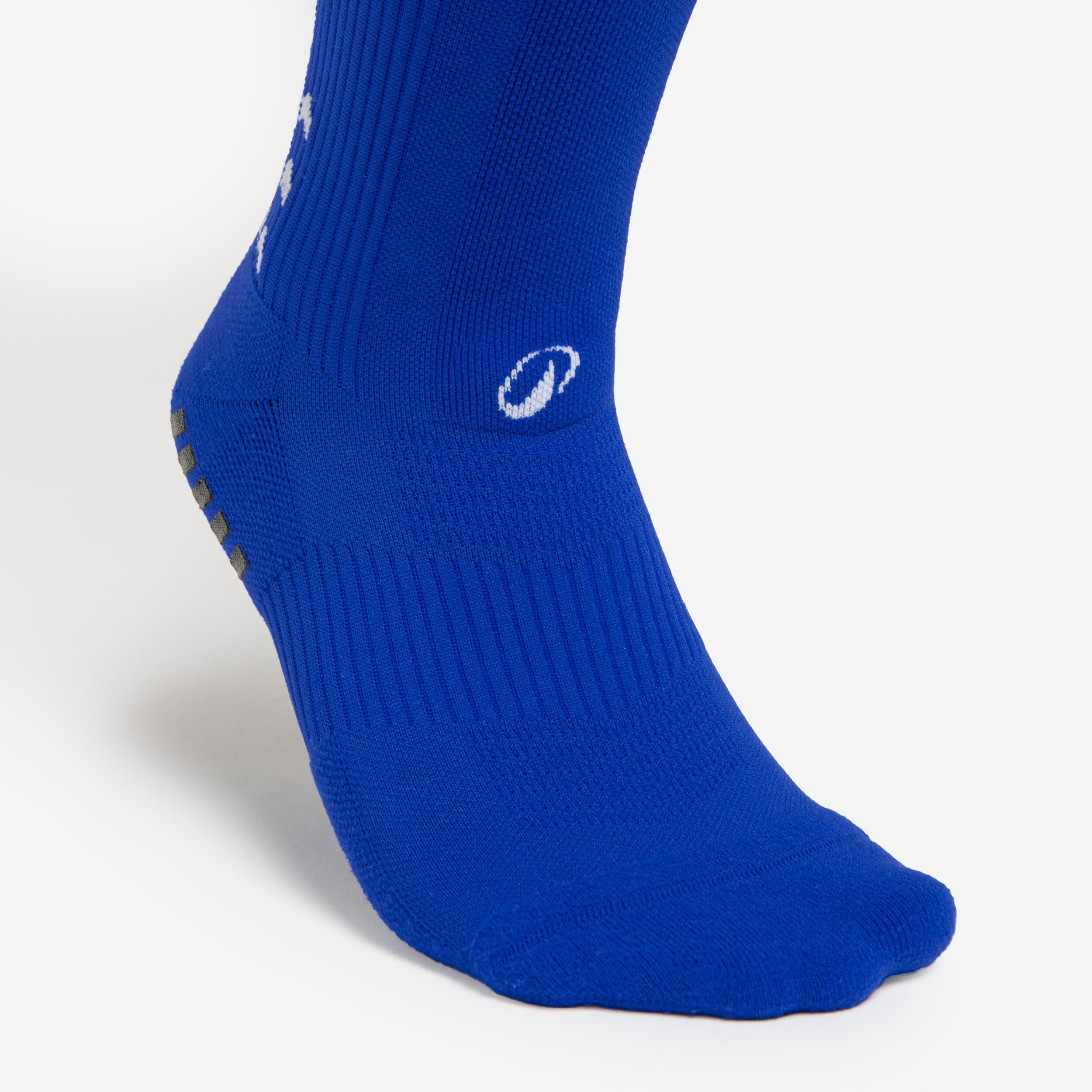 Calzettoni calcio adulto VIRALTO II MID semialte antiscivolo blu 5/5