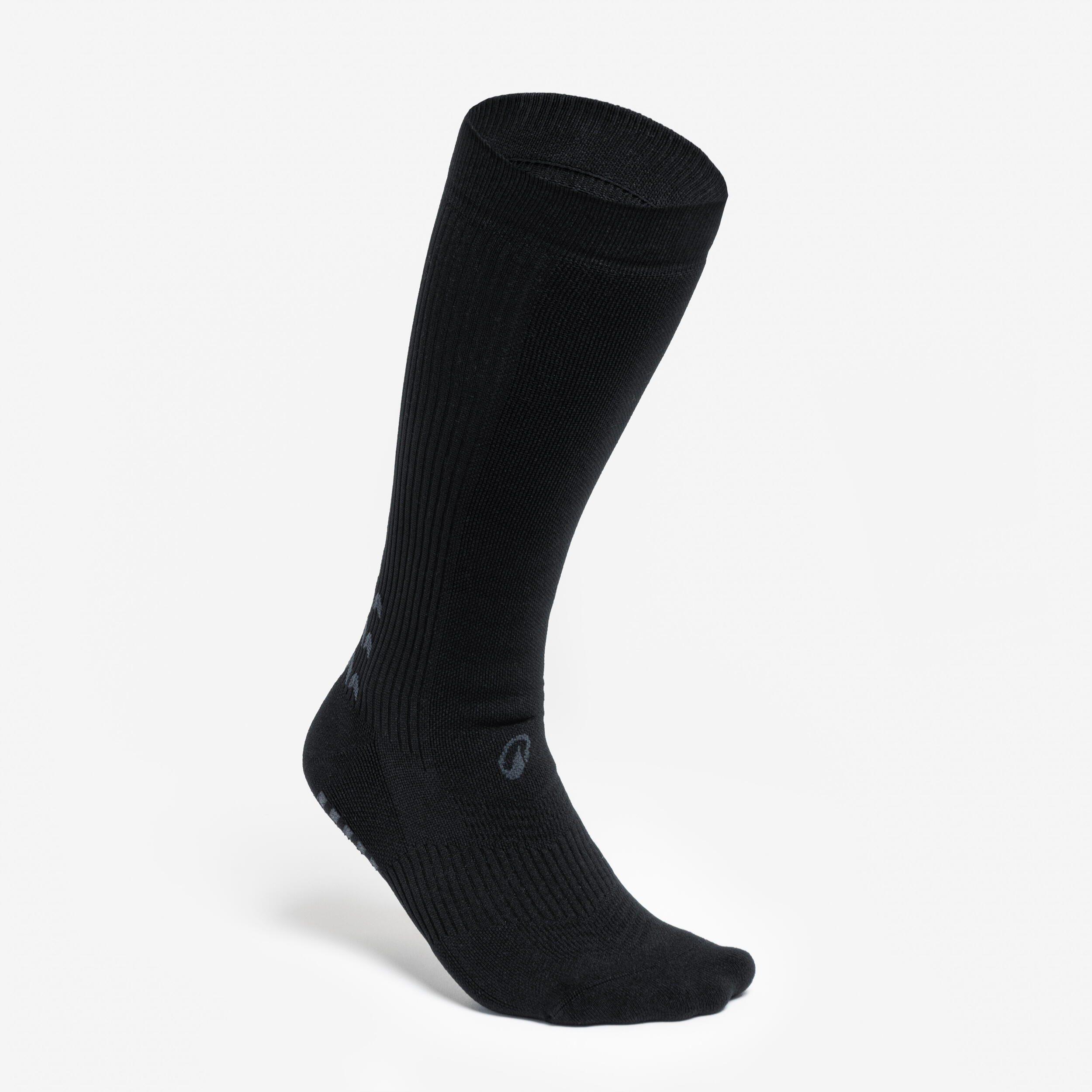 Adult Non-Slip Mid Football Socks Viralto II - Black
