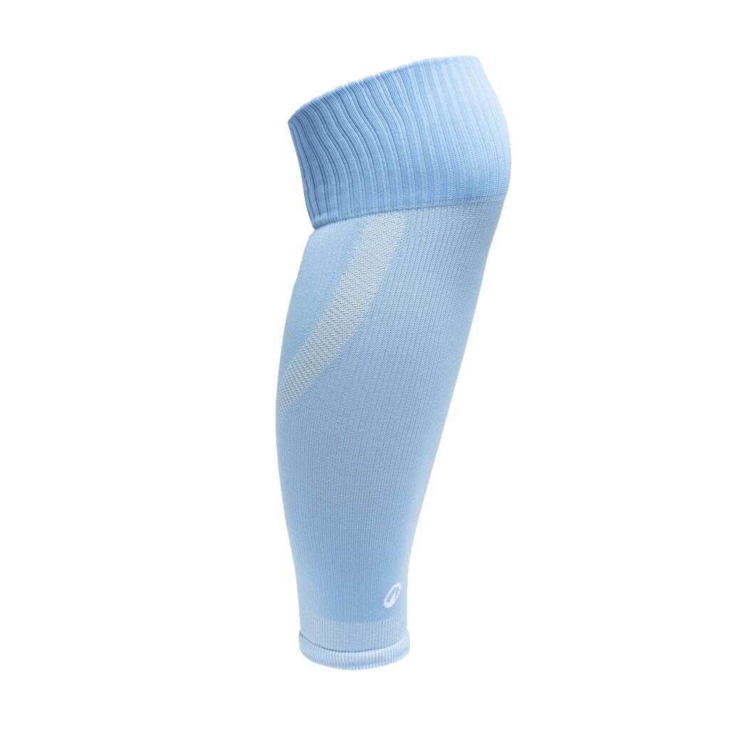 Adult football footless socks light blue