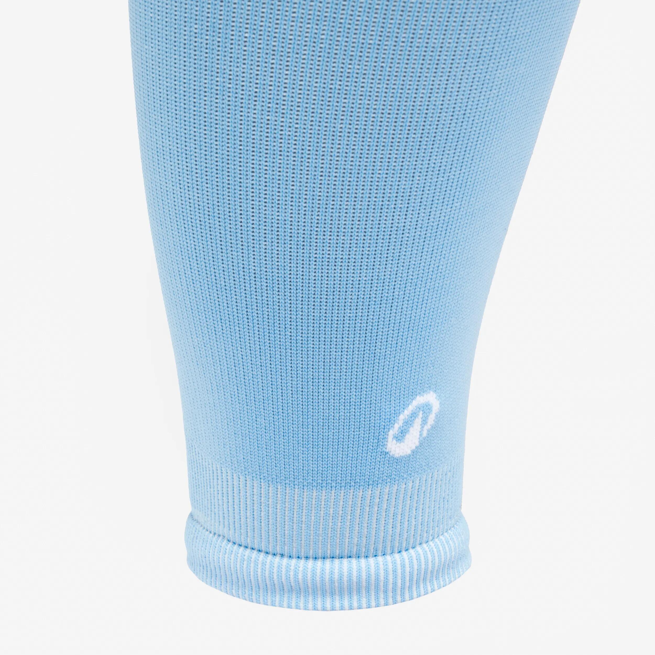 Chaussettes de football sans pied adulte bleue clair 5/7