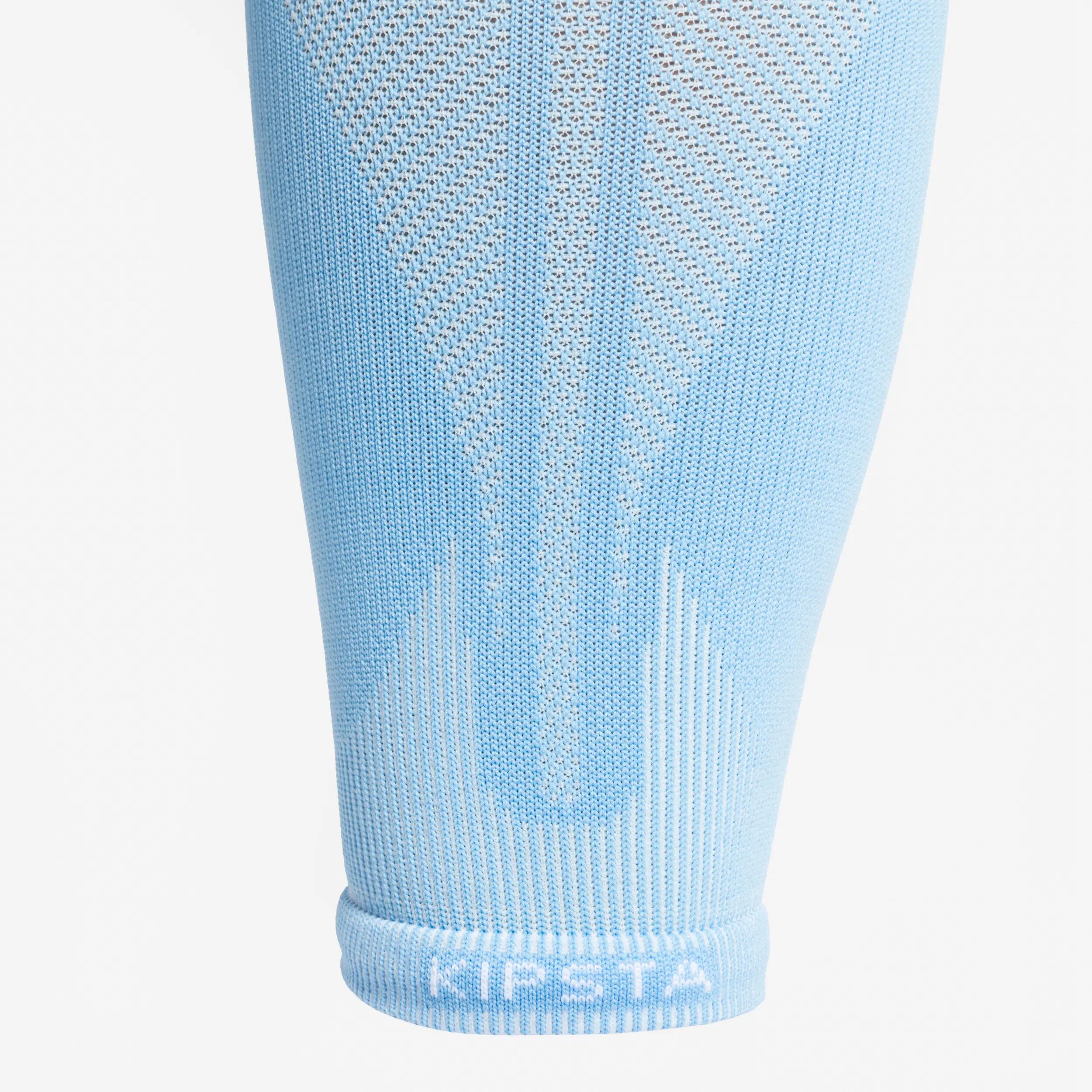 Chaussettes de football sans pied adulte bleue clair 6/7