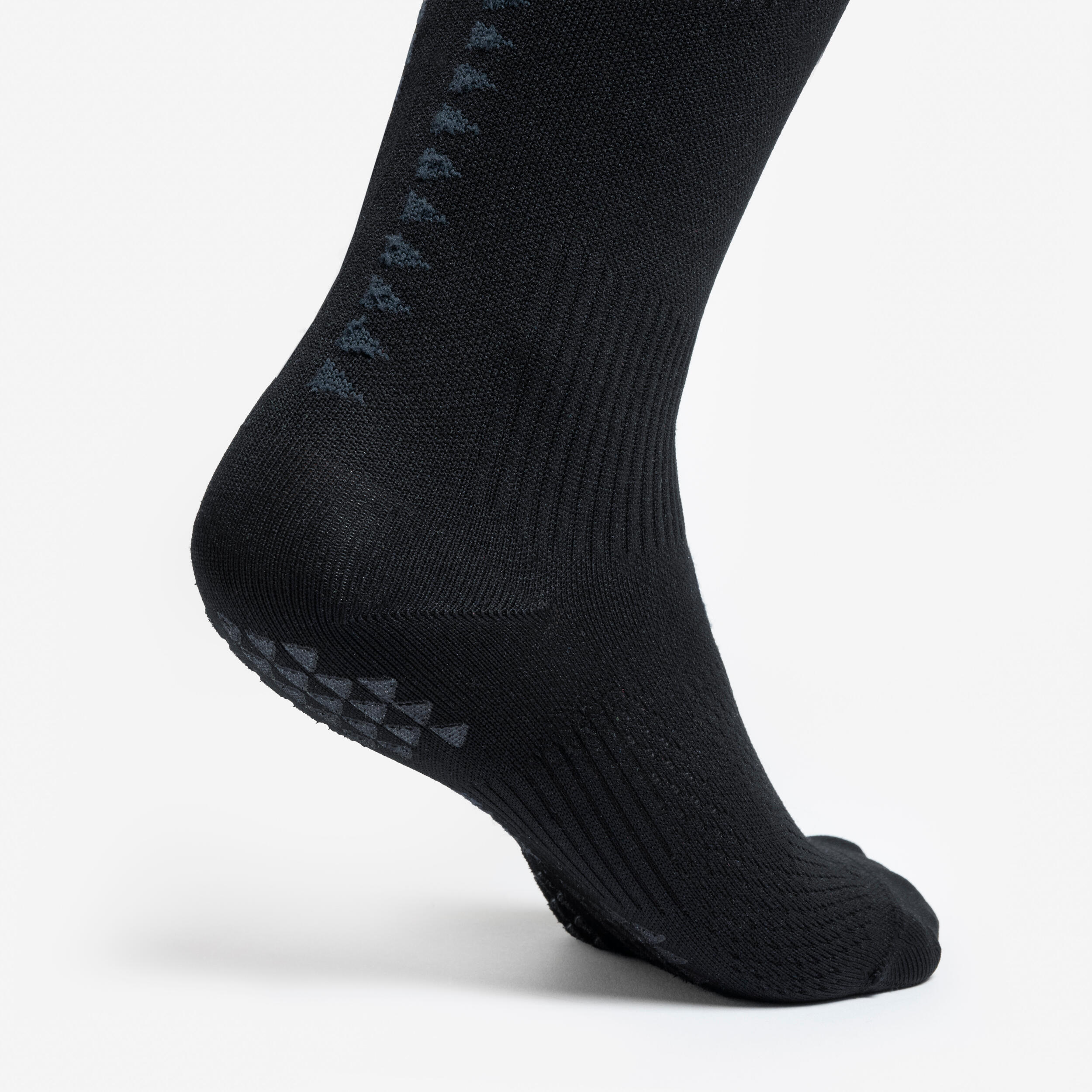 Chaussettes de foot mi-hautes anti-dérapantes JR, Viralto II Mid Noires 3/5