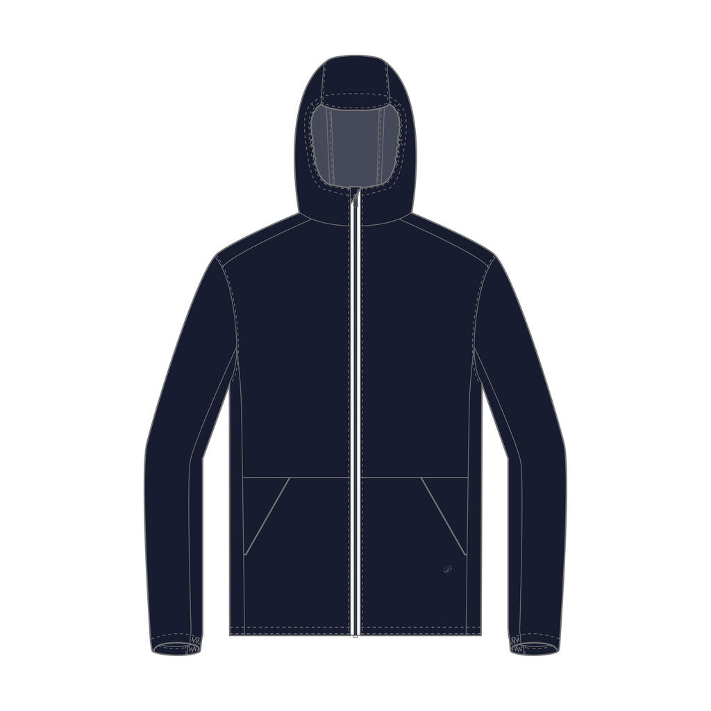 Waterproof sailing jacket - wet-weather windproof jacket Essentiel navy blue