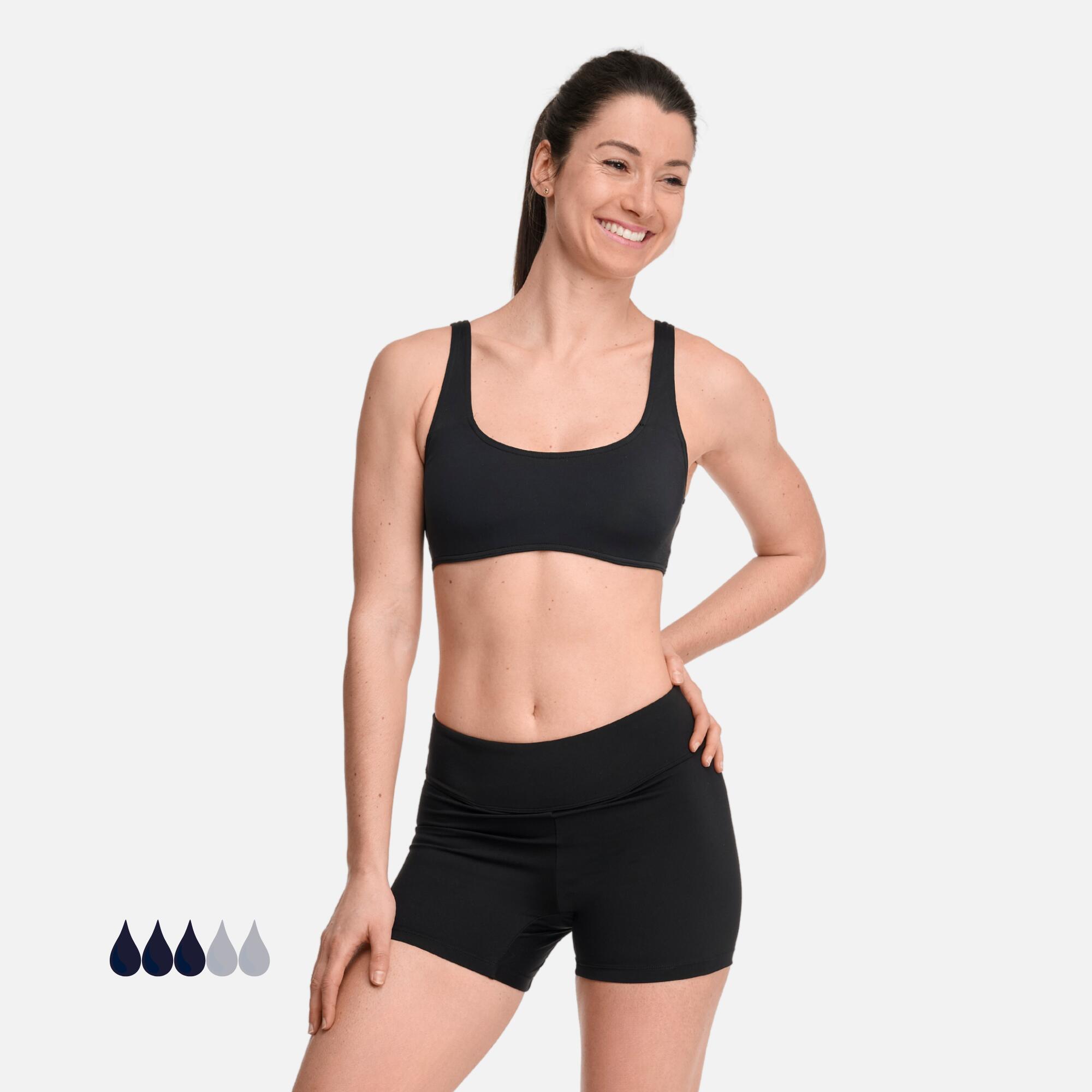 Shorty de bain menstruel Femme Anti-fuite - Flux Moyen - SORIO Swim Essential 3/5