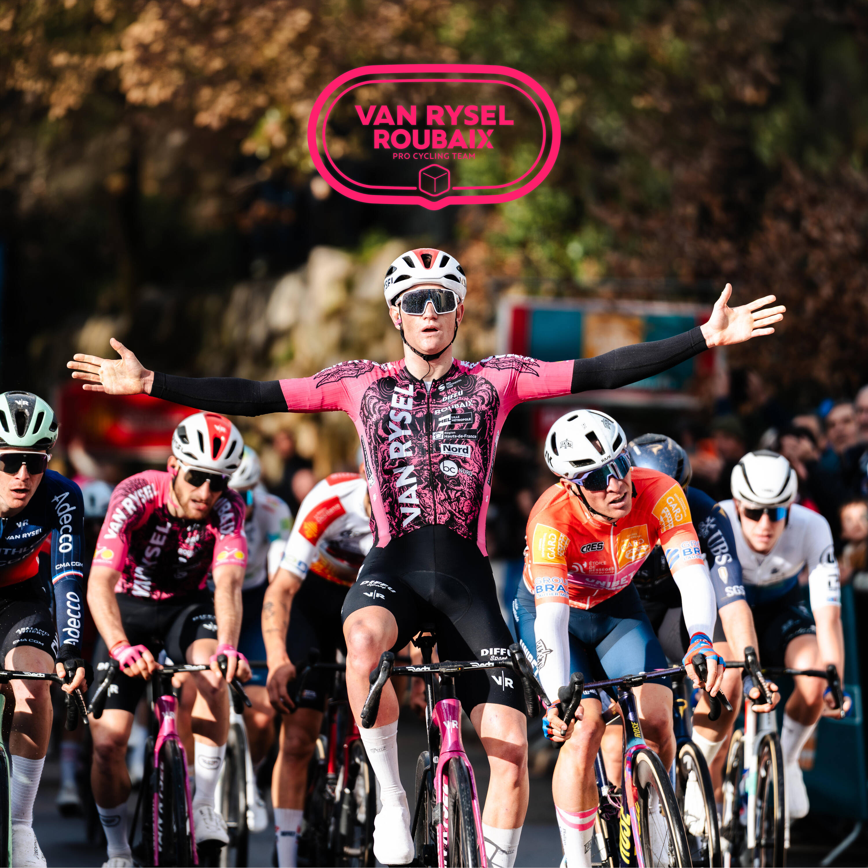 T-shirt coton lifestyle, VAN RYSEL ROUBAIX noir -  3