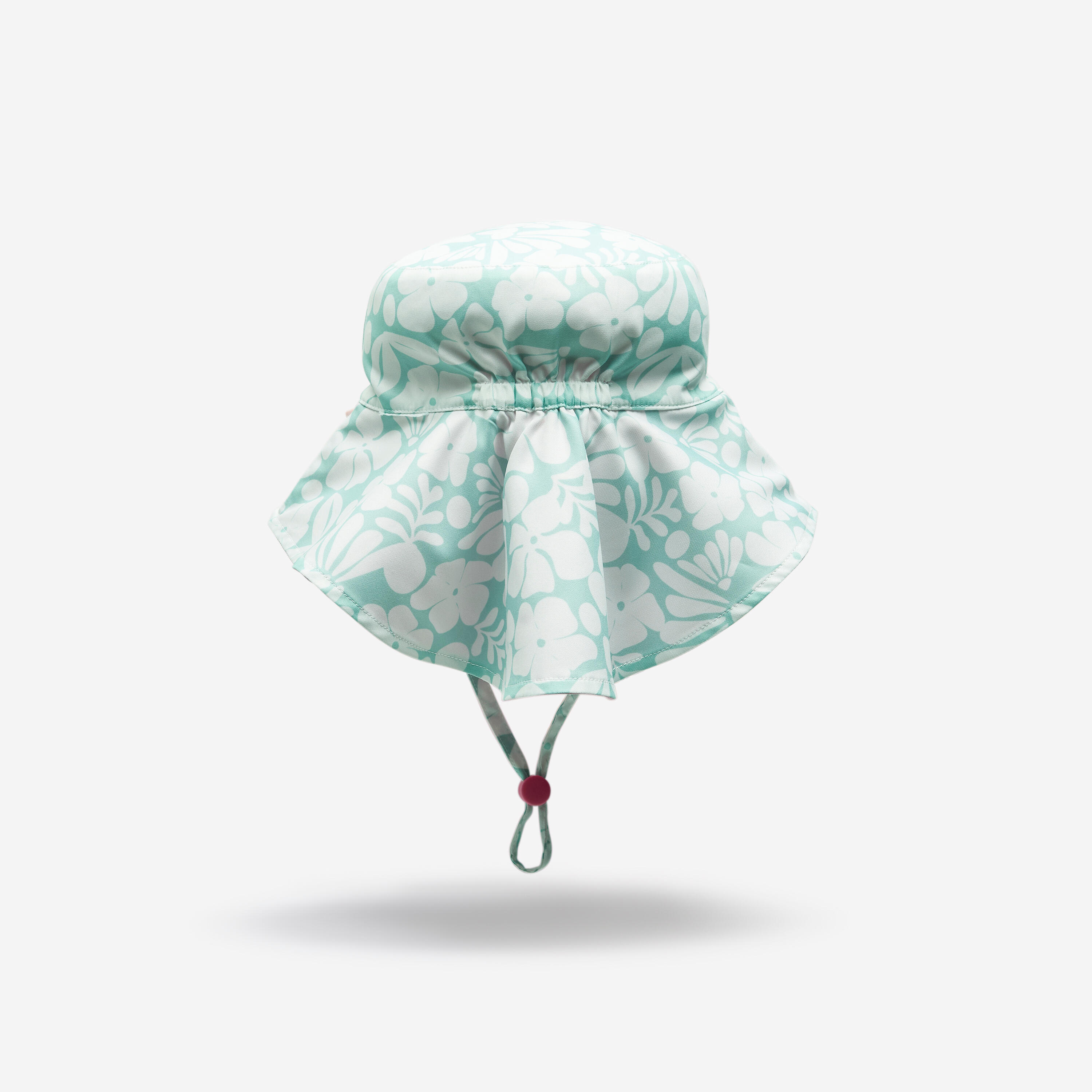 Baby UV-protection hat reversible, white green 5/16