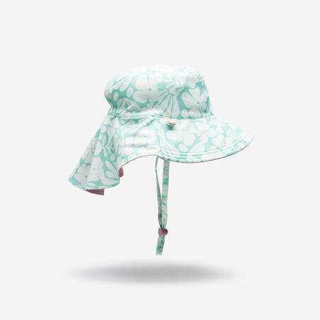 Панама сонцезахисна дитяча двостороння біла/зелена