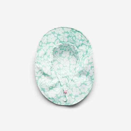 Панама сонцезахисна дитяча двостороння біла/зелена