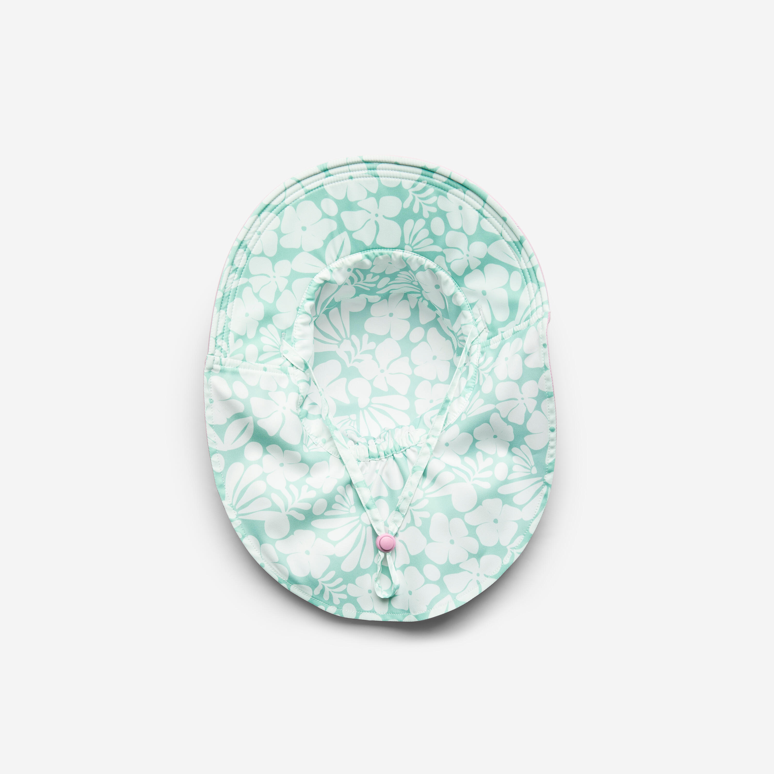 Baby UV-protection hat reversible, white green 6/16
