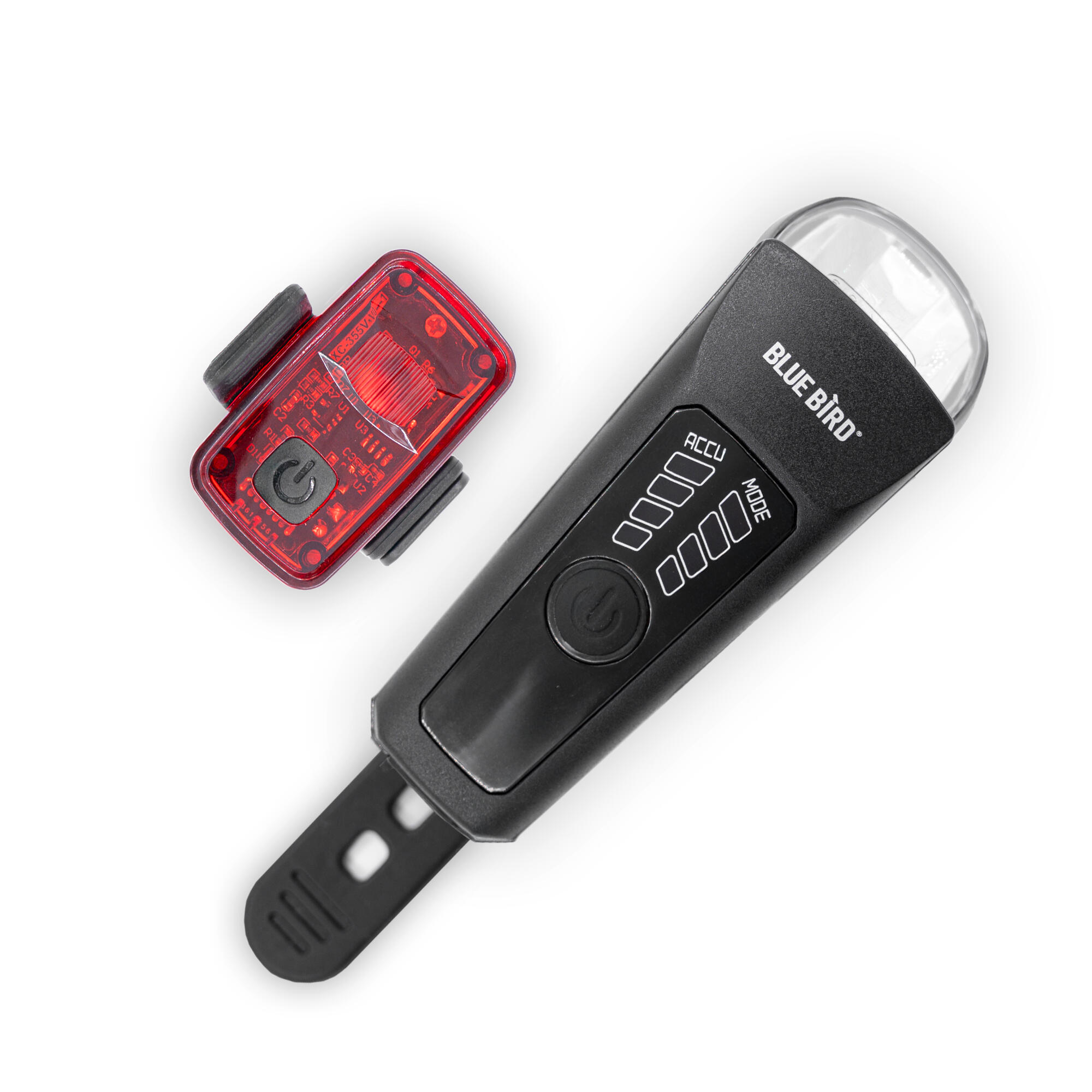 Fahrradbeleuchtung Set Front-/Rücklicht Blue Bird 70/30/15 Lux USB 3/6