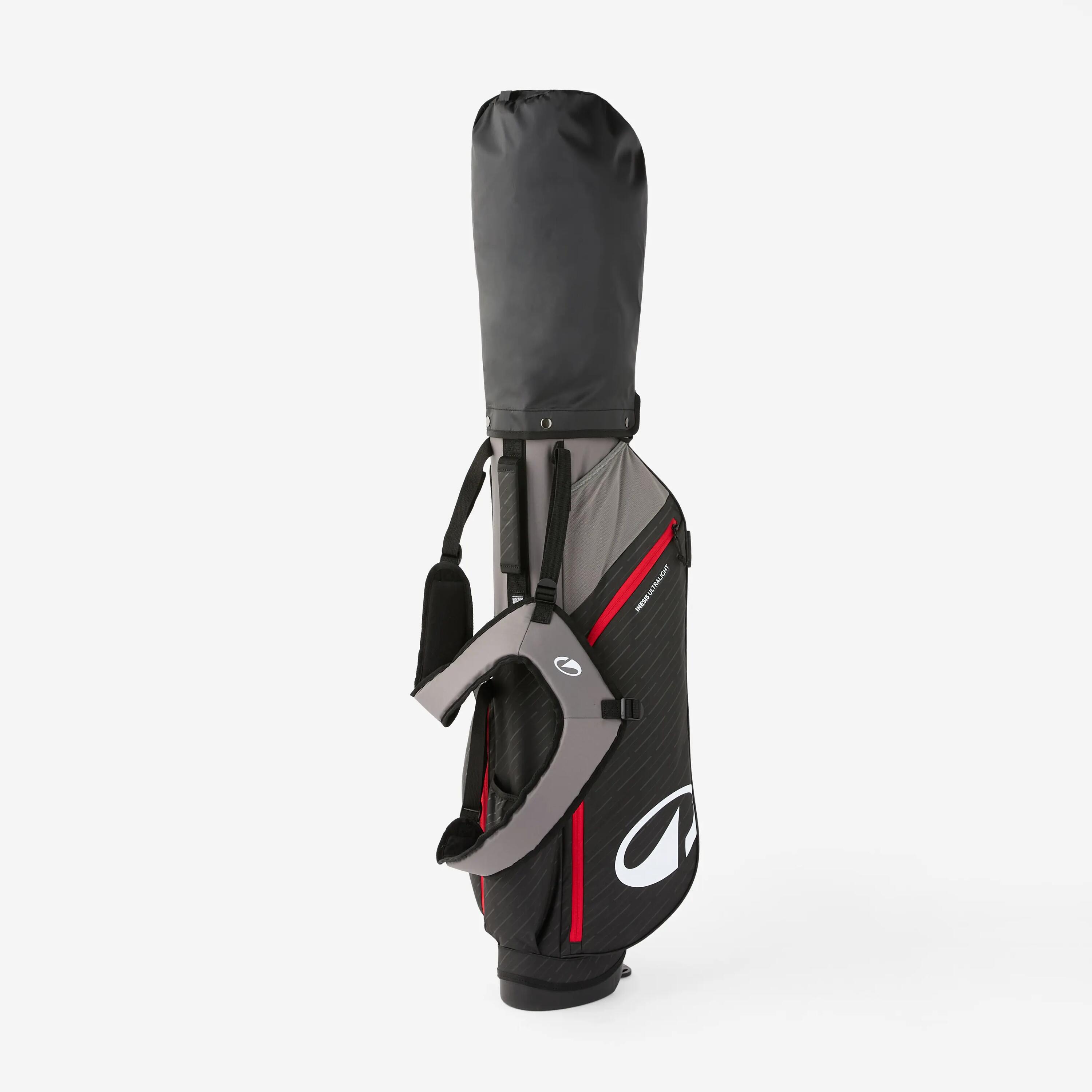 Ultralight golf stand bag navy black and red -  4